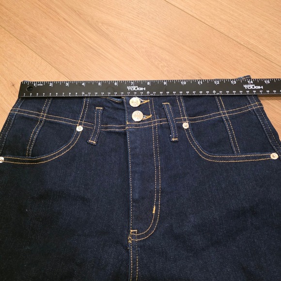 FRAME Wide Leg High Rise Jeans Rinse Womens Size 29 Blue Indigo Retro Boho - Picture 5 of 10